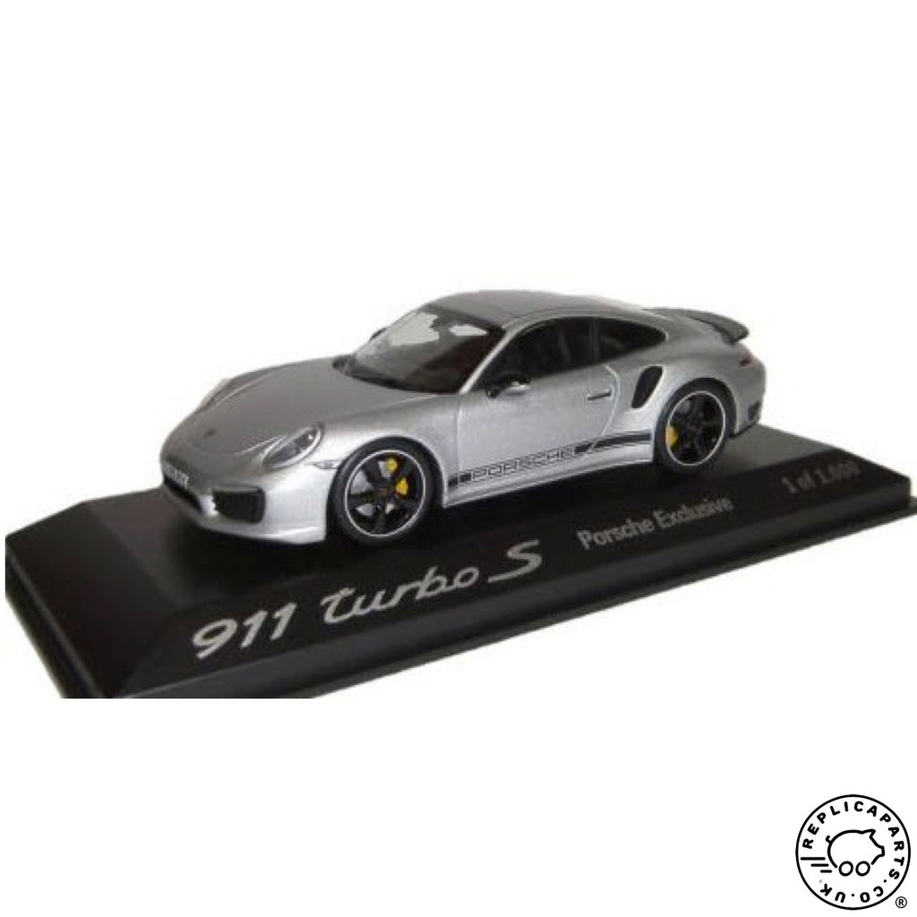 自動車 1/43 Porsche 911 turbo S Exclusive Porsche 911 991 Turbo S Grey Metallic 1:43 Porsche Exclusive