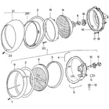 Porsche 911 912 Headlight Lens Bosch Euro RHD Replaces 1305614012