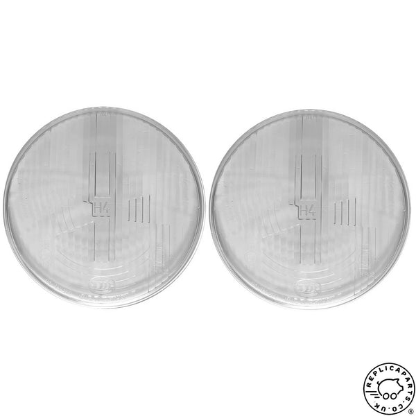 VW Bug Bus T3 Fridolin Kübel Type181 Headlight Lens RHD Hella H4 Clear SET  113260