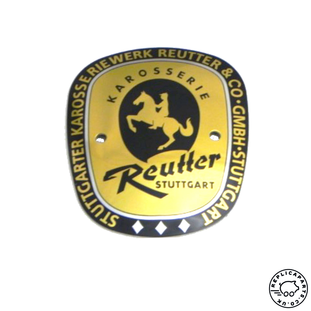 Porsche 356 A Speedster Reutter Badge for European models Replaces 644 ...
