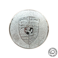 Porsche 356 C 911 912 1964-1973 Hubcap Crest Raised Satin Silver 90155980101 ReplicaParts.co.uk