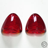 VW Beetle Kafer Bug 08-1952 to 07-1955 Hella Heart Red Glass Tail Light Lens Pair