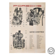 Porsche 356 A 1955-1959 Engine Cut-Away Poster Diagram Replaces PCG35610030 ReplicaParts.co.uk