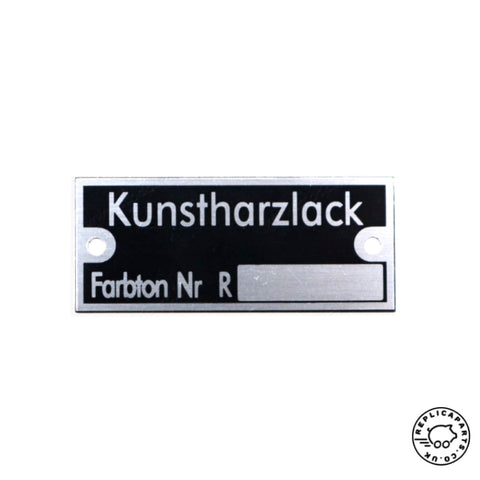 Porsche 356 All Ruetter Built Kunstharzlak Lacquer Paint Badge Plate PSP70110300 ReplicaParts.co.uk