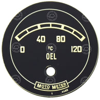 Porsche 356 Pre A 1950 - 1952 MOTO METER oil gauge dial concours quality replica