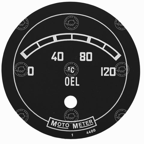 Porsche 356 Pre A 1950 - 1952 MOTO METER oil gauge dial face sticker