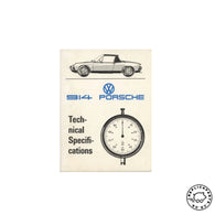 Porsche 914 1970-1974 Technical Specifications Booklet WKD422221